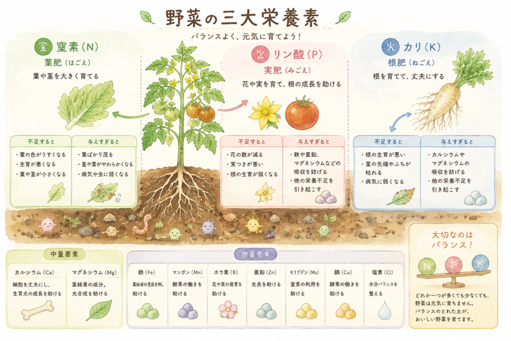 3-2 野菜に必要な栄養素